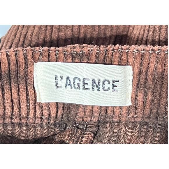 L'AGENCE WOMENS SIZE 23 SCOTTIE WIDE LEG CORDUROY JEANS IN SADDLE BROWN NEW - Picture 11 of 16